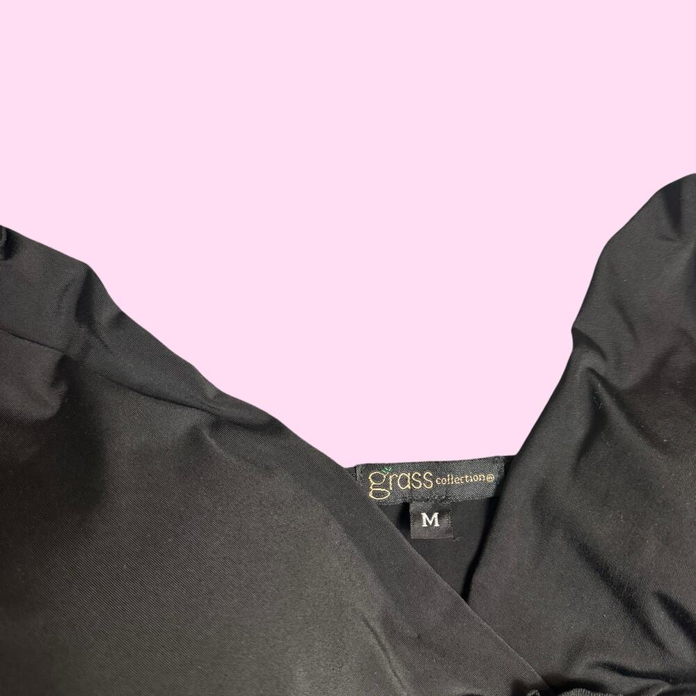 Grass Collection Black Ruffle Mini Dress - Picture 7 of 7